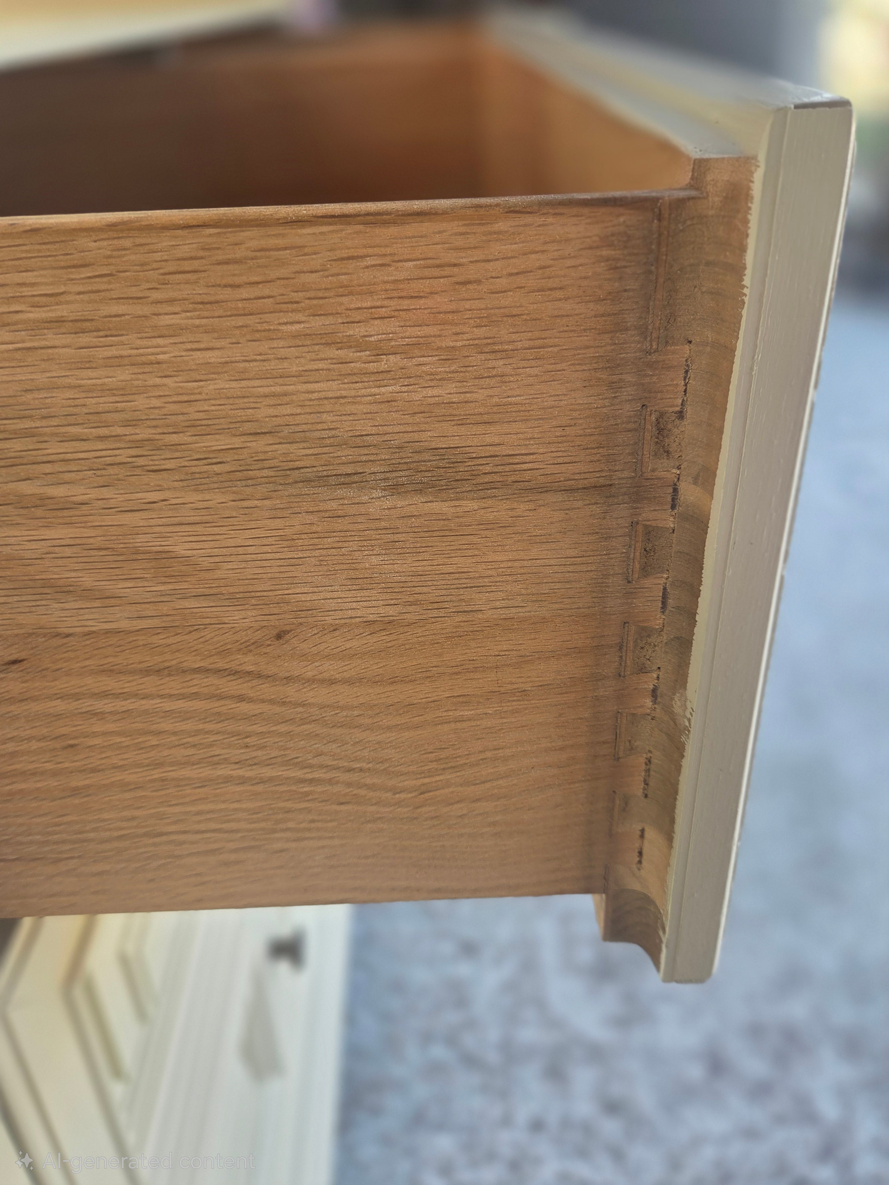 Creamy Taupe Drexel & Brass Triple Dresser