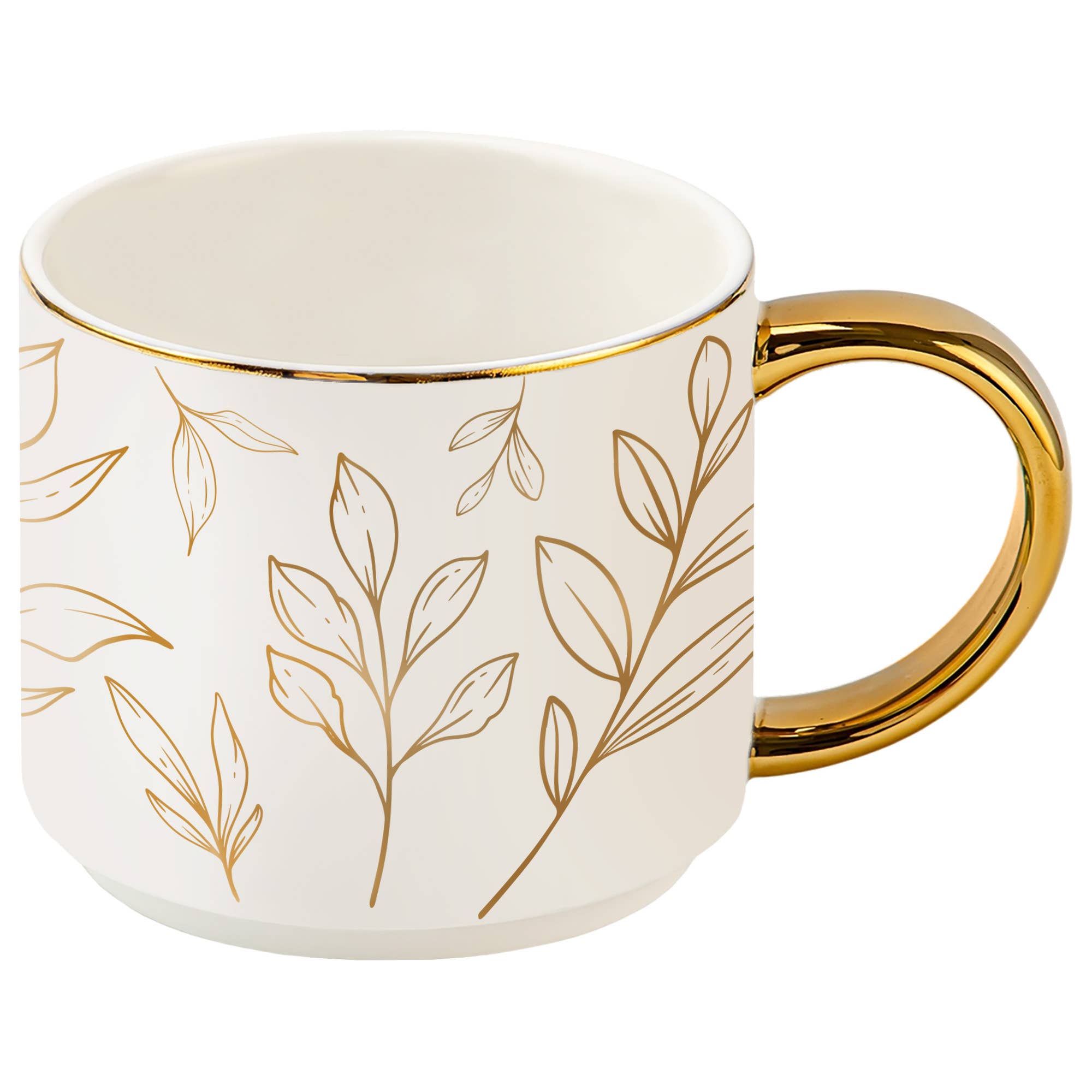 Gold Leaves Coffee Mug - Fall Decor & Gifts