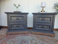Black & Brass Nightstand Pair