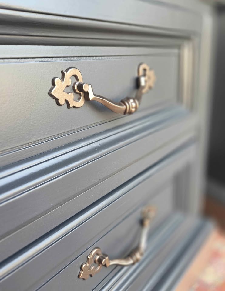 Black & Brass Nightstand Pair