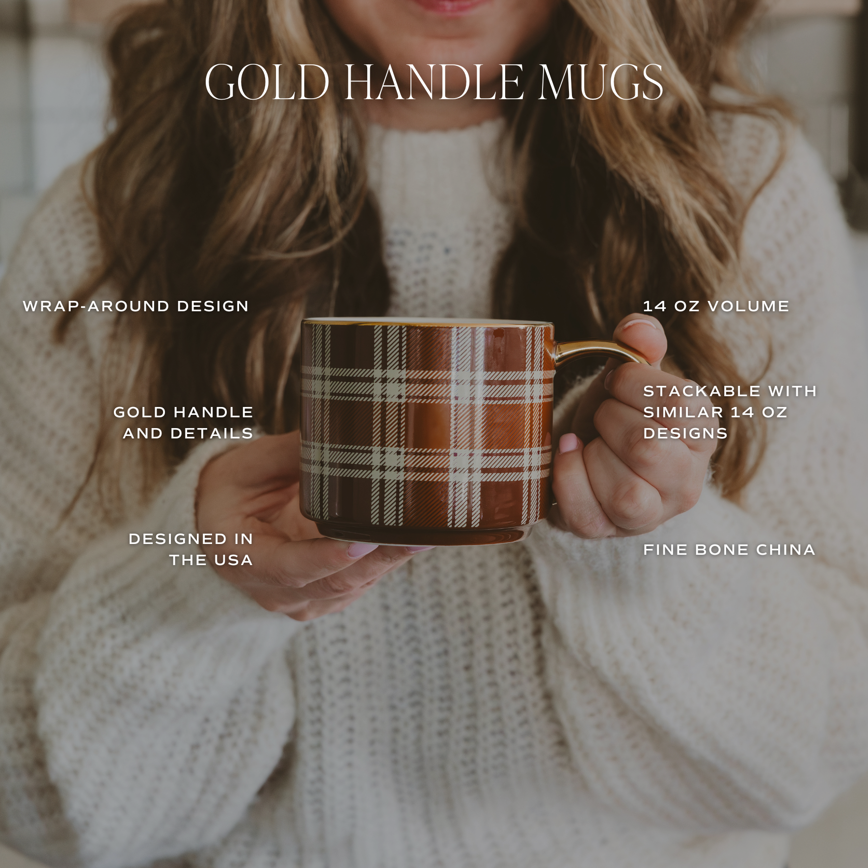 Gold Leaves Coffee Mug - Fall Decor & Gifts