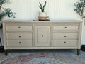 Taupe & Brass MCM Dixie Triple Dresser