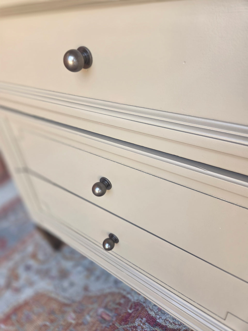 Taupe & Brass MCM Dixie Triple Dresser